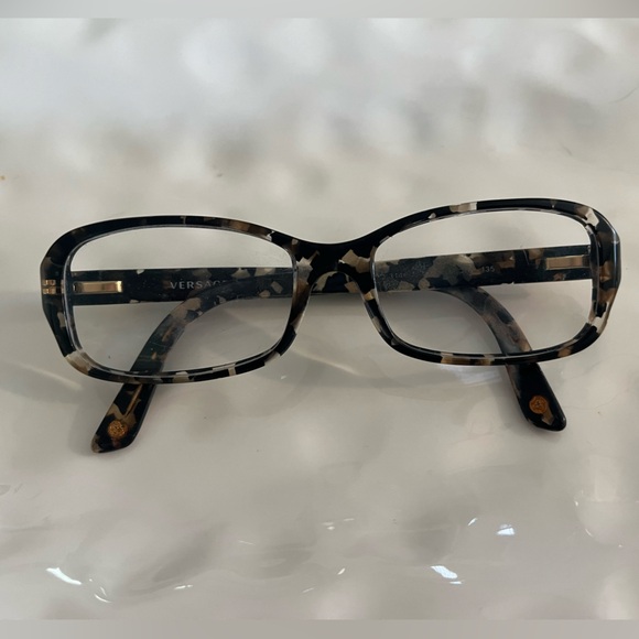 Versace Eyeglasses MOD.3146-B 876 Black Brown Quartz Crystals Italy 53[]16 135 - Picture 2 of 10
